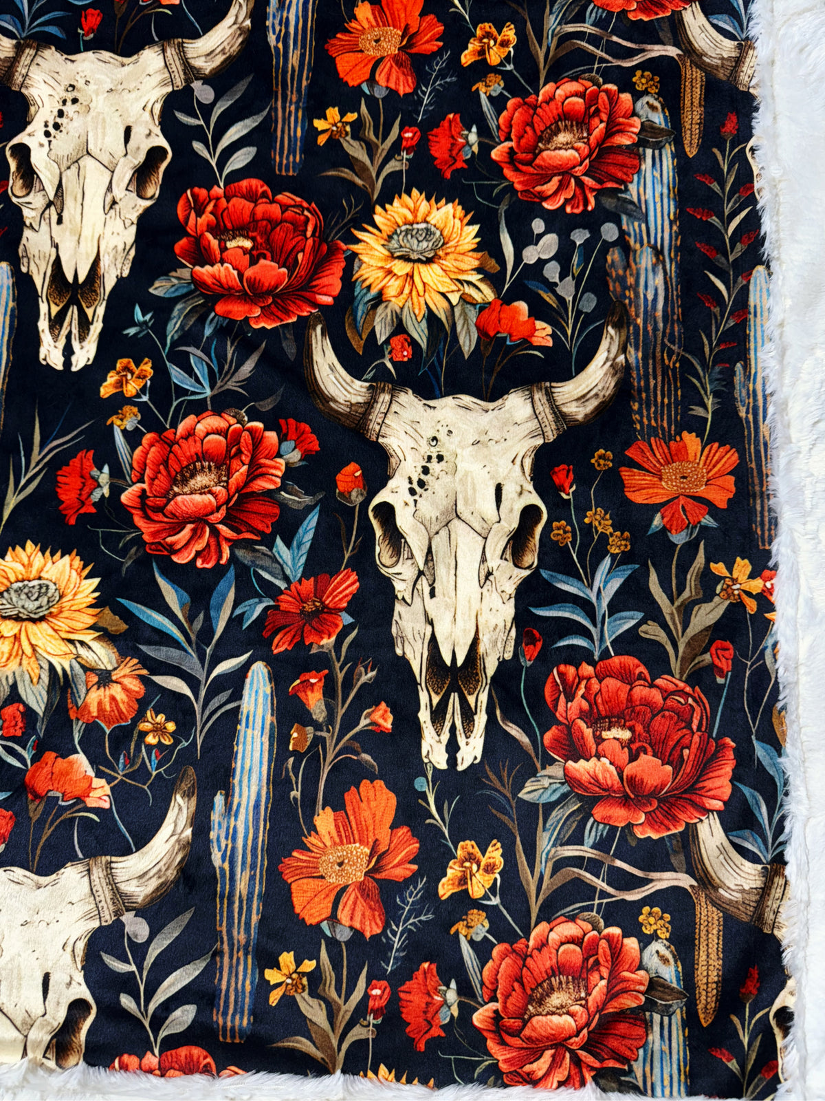 Autumn Skulls Throw Size
