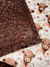 Load image into Gallery viewer, Floral Highland Cow + Coffee Poppy XL Adult Size