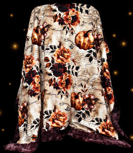 Fancy Floral Pumpkins XL Adult Size