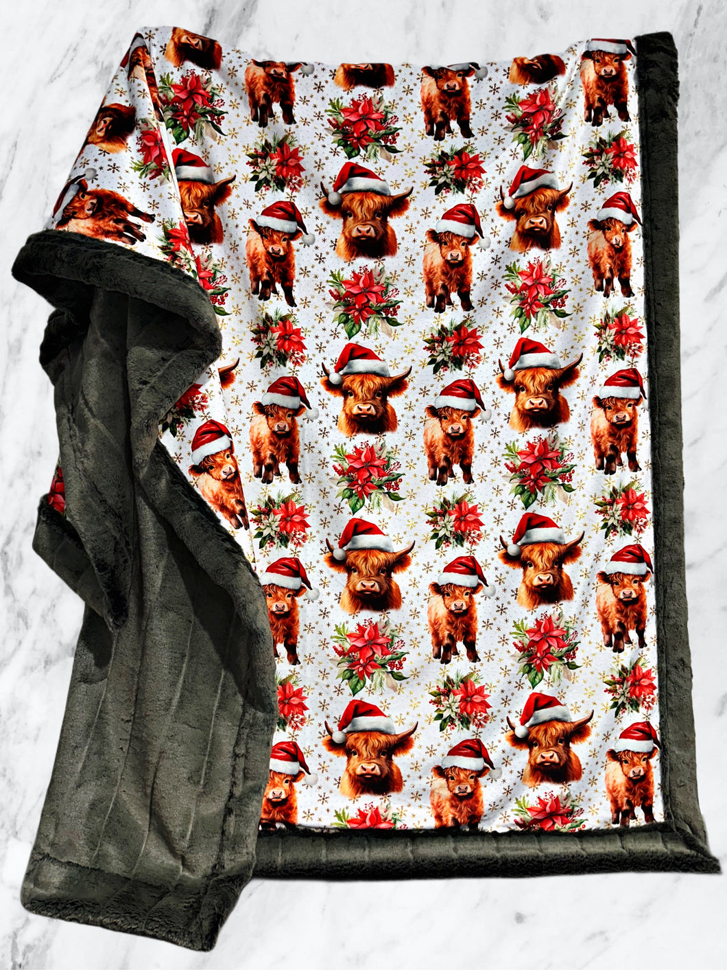 Extra Luxe Highland Cows + Iced Sydney Pine Grove XL Adult Size