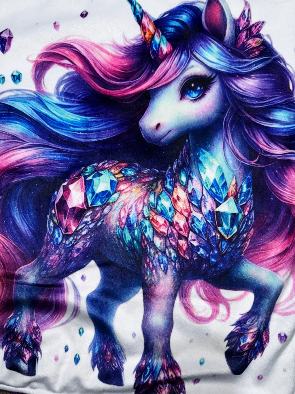 Gemstone Unicorn Lovey Size