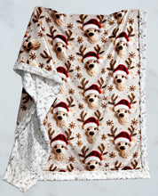 Load image into Gallery viewer, Faux Embroidered Christmas Deer XL Adult Size