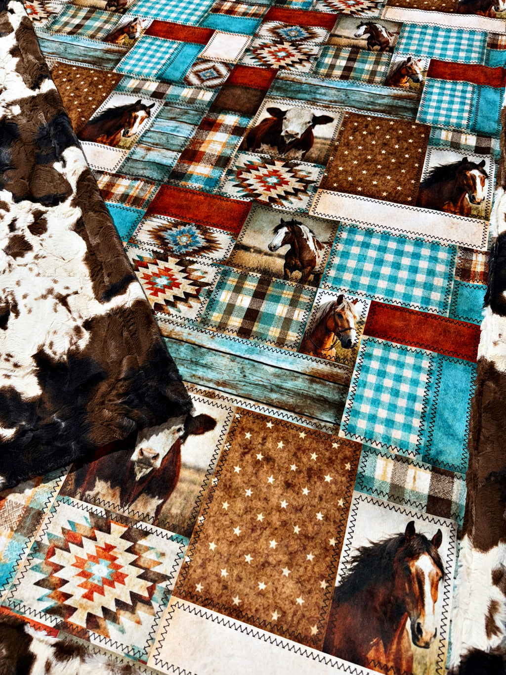 Ranch Faux Quilt XL Adult Size