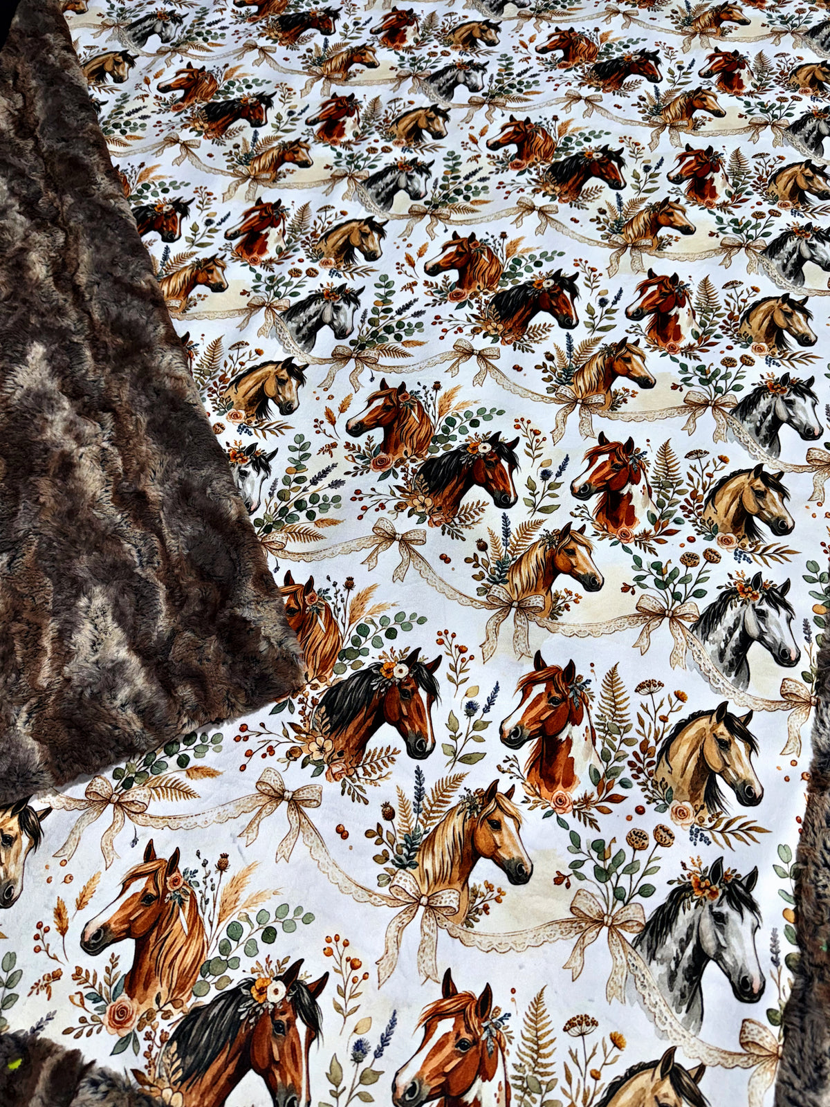 Floral Lace Horses XL Adult Size