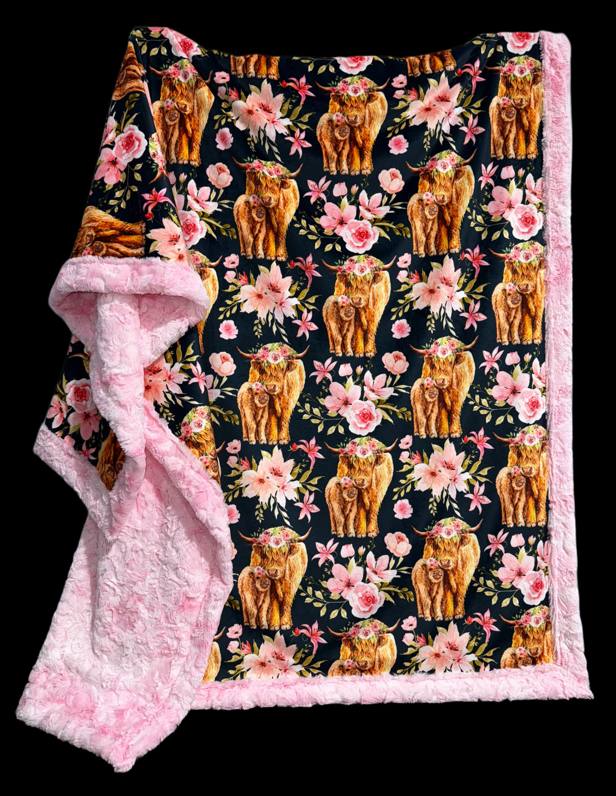 Pretty In Pink Highland Cows XL Adult Size