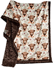 Load image into Gallery viewer, Floral Highland Cow + Coffee Poppy XL Adult Size