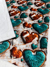 Load image into Gallery viewer, Cow Hide Hearts XL Adult Size