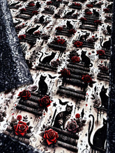Load image into Gallery viewer, Black Cats, Roses, + Books XL Adult Size