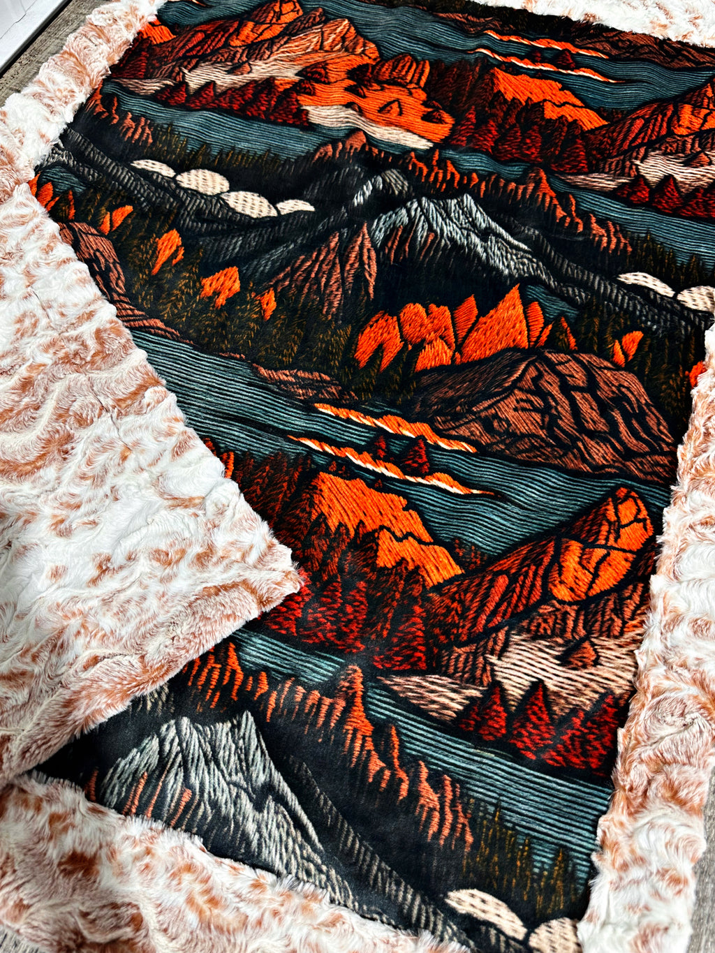 Embroidered Mountains Baby Size