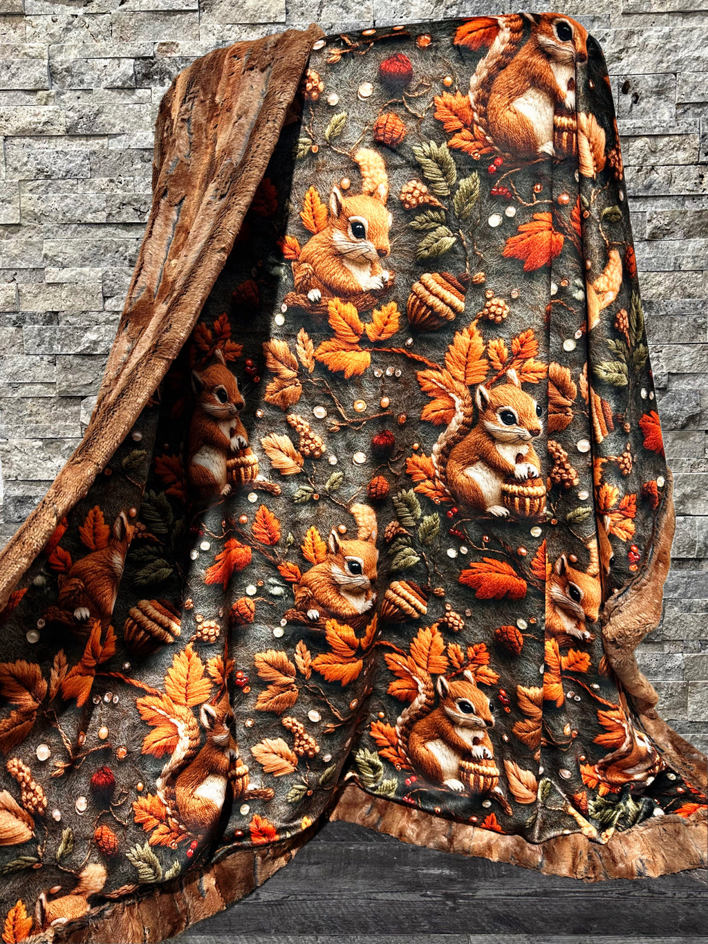 Autumn Squirrels XL Adult Size