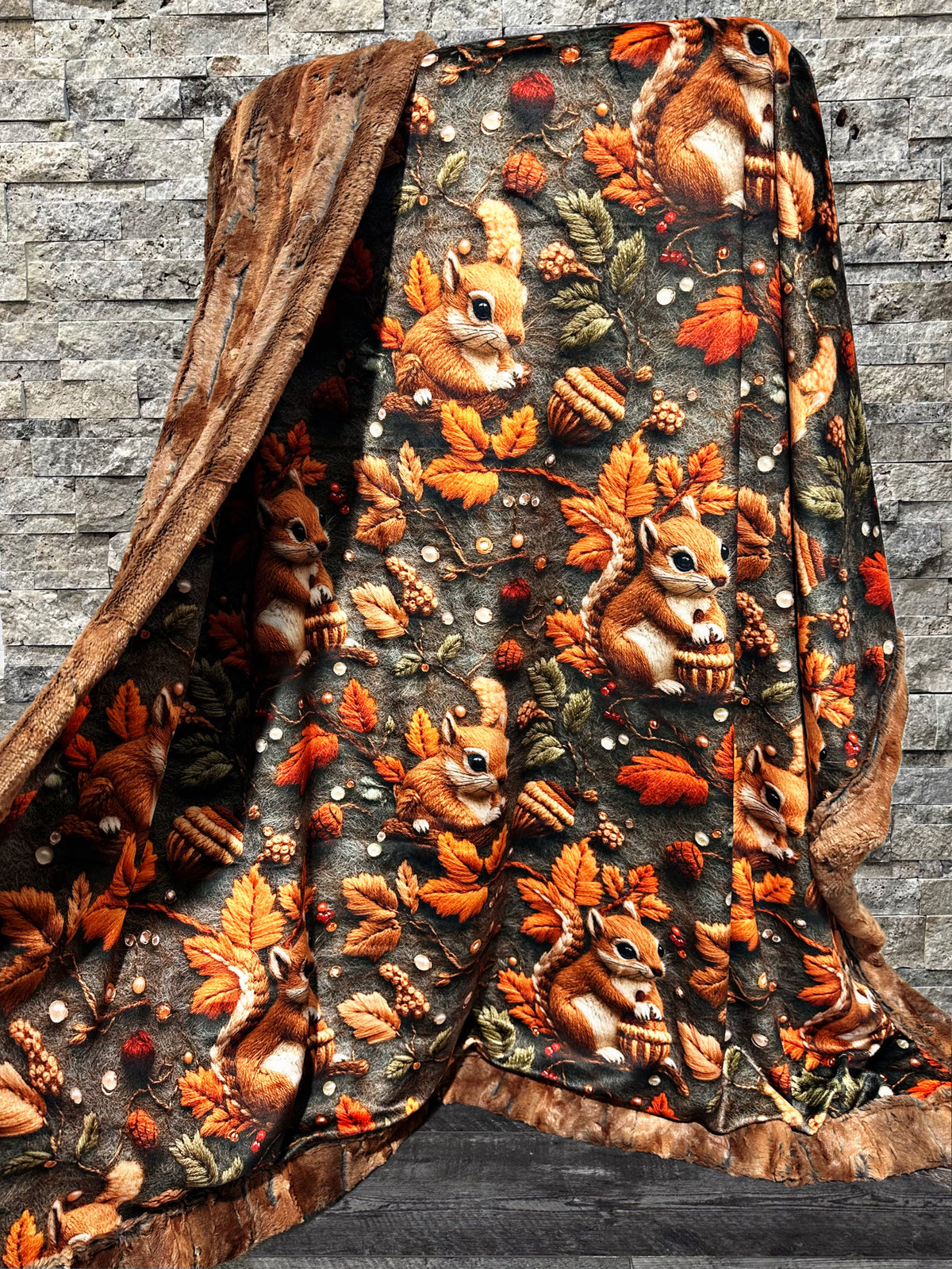 Autumn Squirrels XL Adult Size