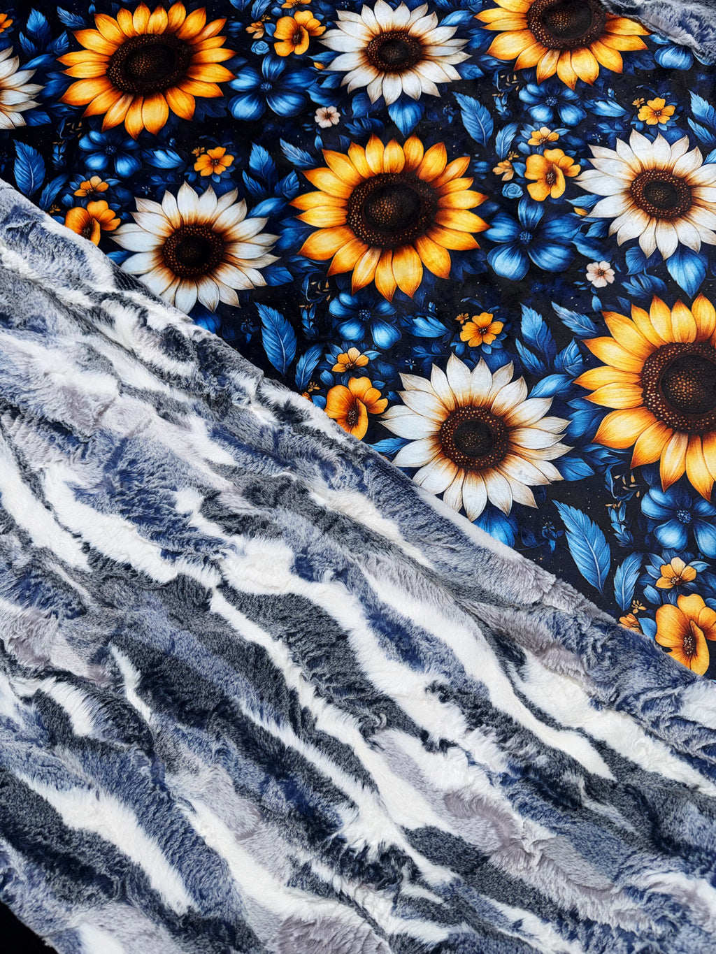 Navy + Sunflowers XL Crib Size
