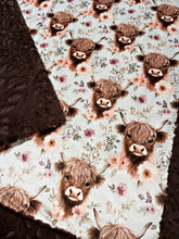Load image into Gallery viewer, Floral Highland Cow + Coffee Poppy XL Adult Size