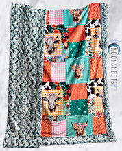 Load image into Gallery viewer, Country Faux Patchwork Throw Size