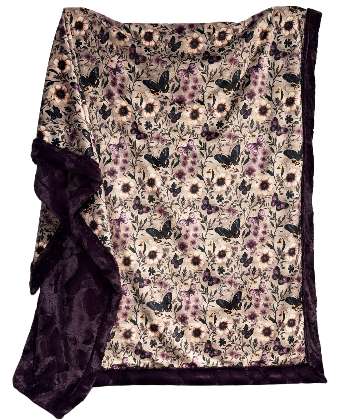 Dark Purple Butterflies XL Adult Size