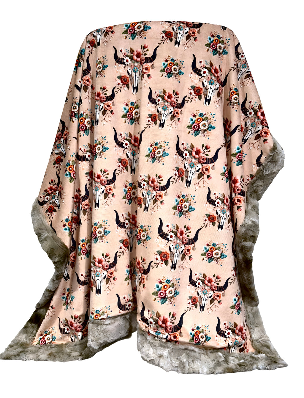 Boho Floral Skull XL Adult Size