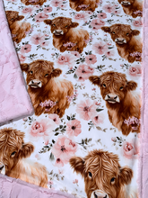 Load image into Gallery viewer, Floral Highland Cows XL Adult Size