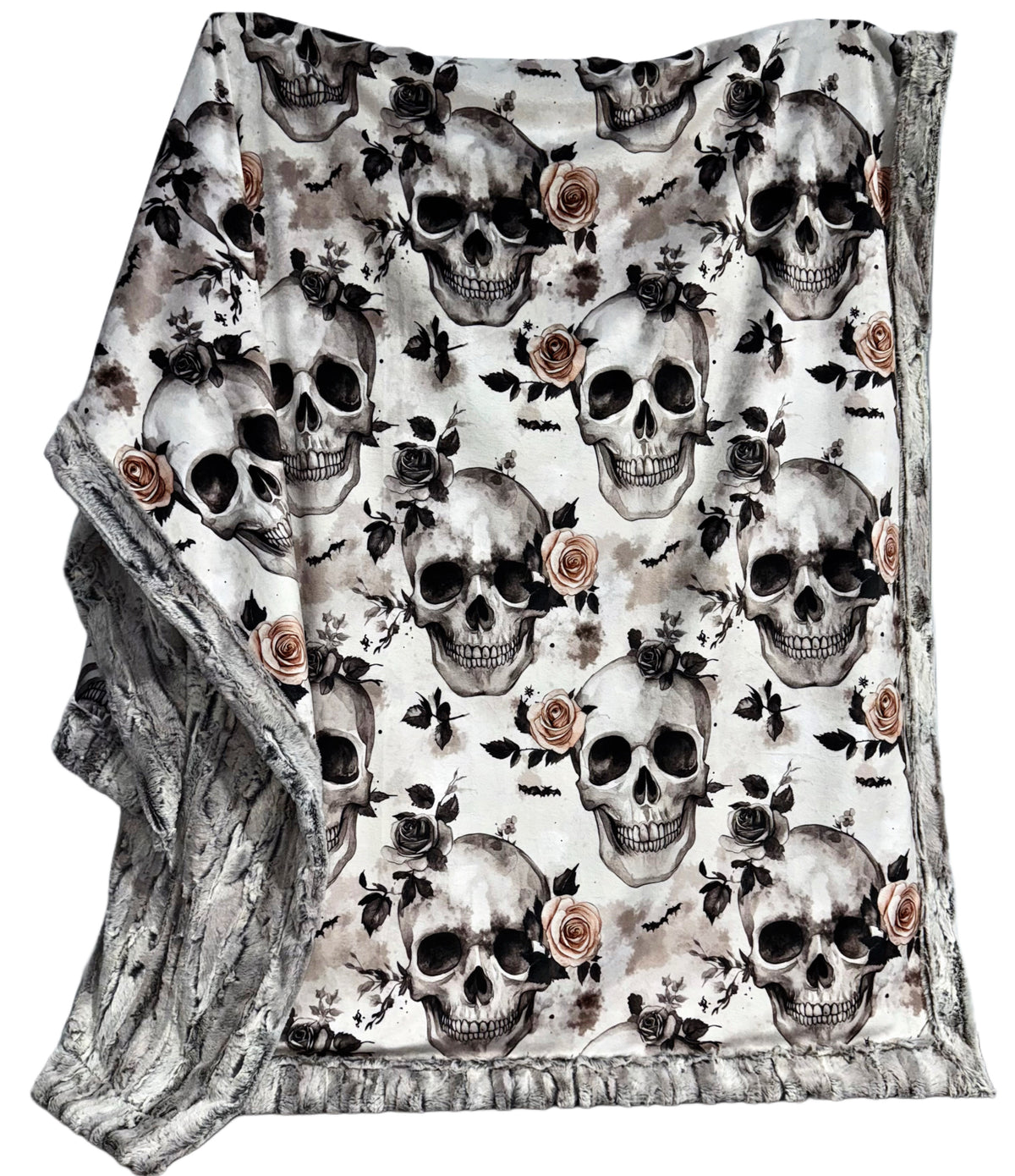Blush Florals Skulls XL Adult Size