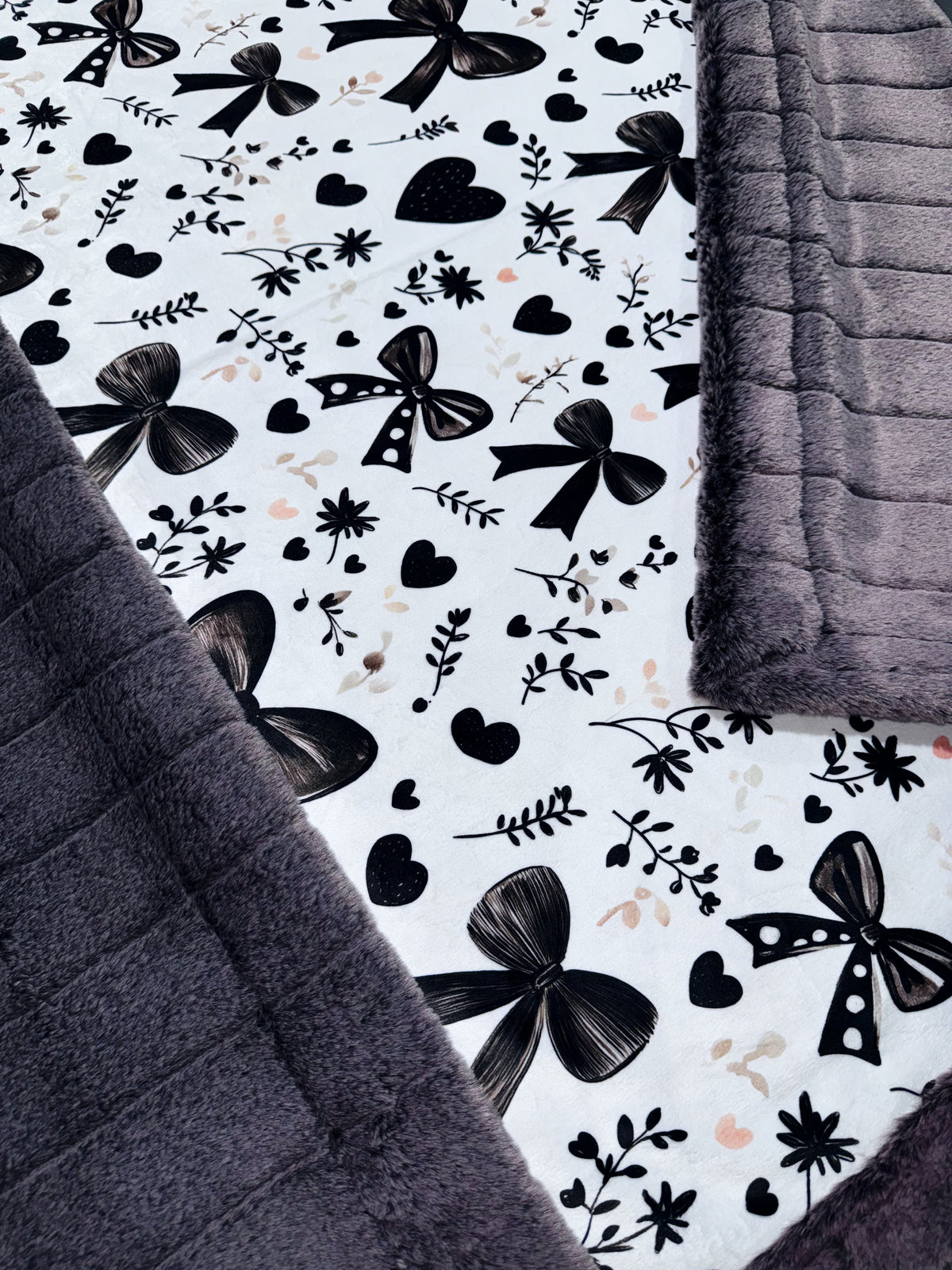 Extra Luxe Graphite Frosted Sydney + Black Bows XL Adult Size