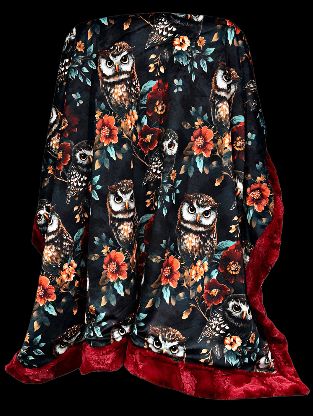 Floral Forest Owls XL Adult Size
