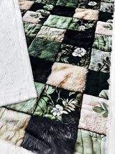 Load image into Gallery viewer, Cream + Sage Faux Quilt XL Adult Size