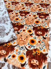 Load image into Gallery viewer, Floral Highland Cows XL Adult Size