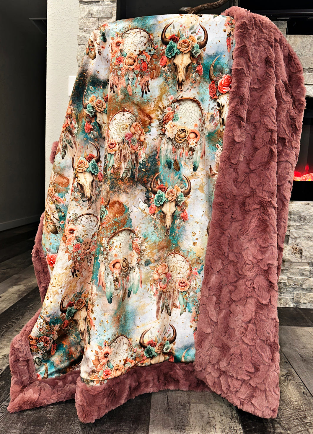 Floral Boho Dreamcatcher Skulls XL Adult Size