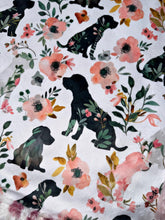 Load image into Gallery viewer, Floral Pups Throw Size