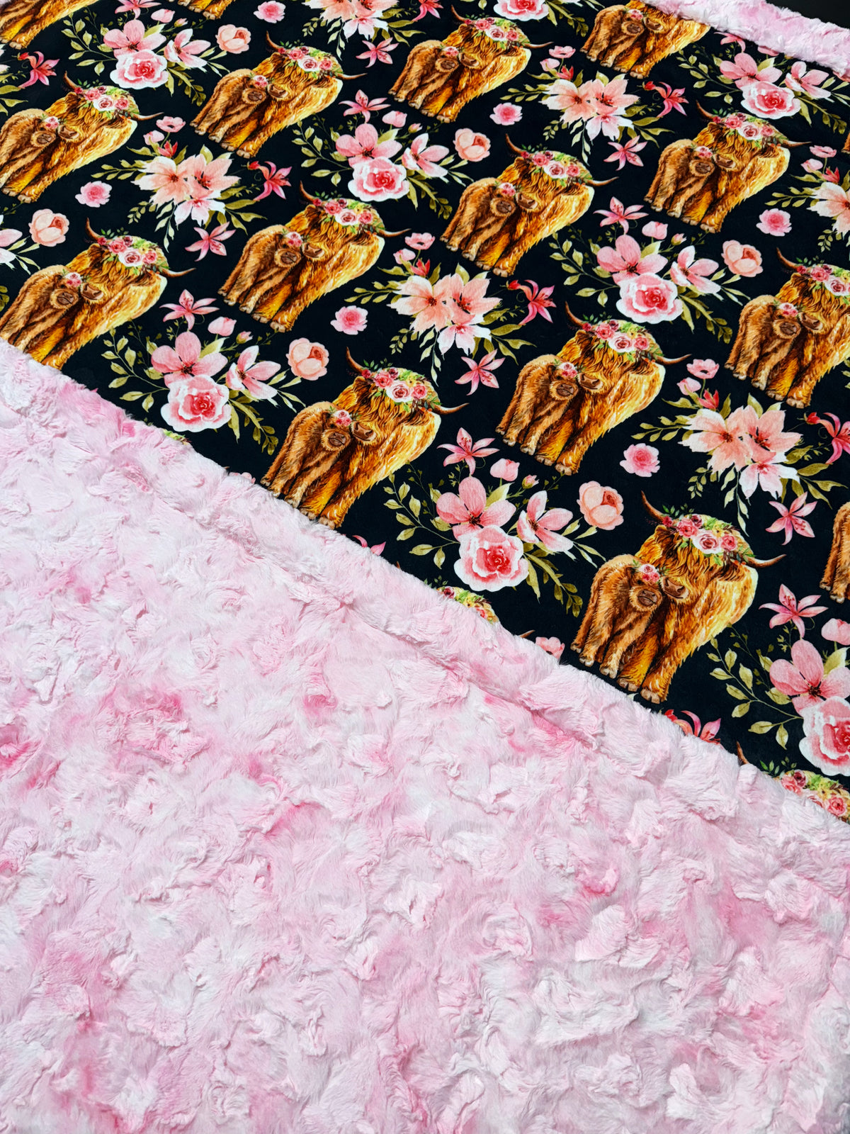 Pretty In Pink Highland Cows XL Adult Size