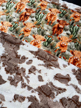 Load image into Gallery viewer, Cactus Highland Cows XL Crib Size
