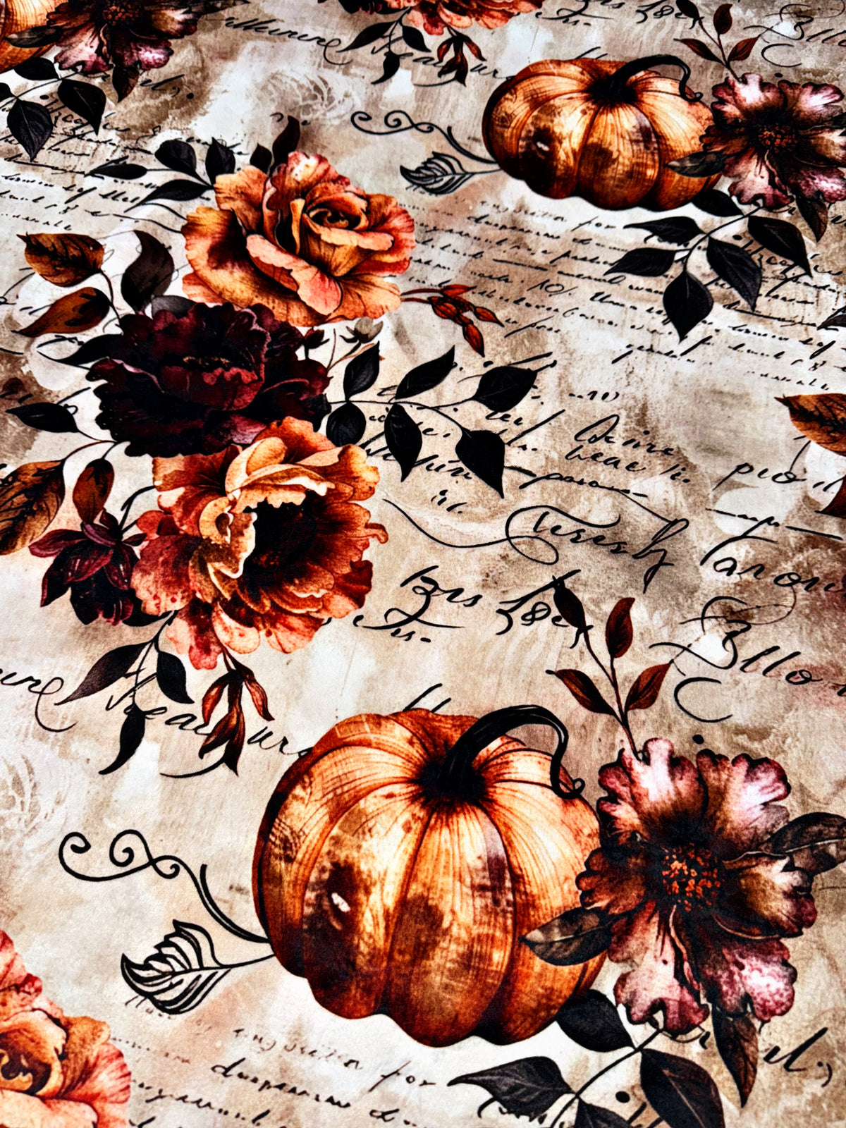 Fancy Floral Pumpkins XL Adult Size