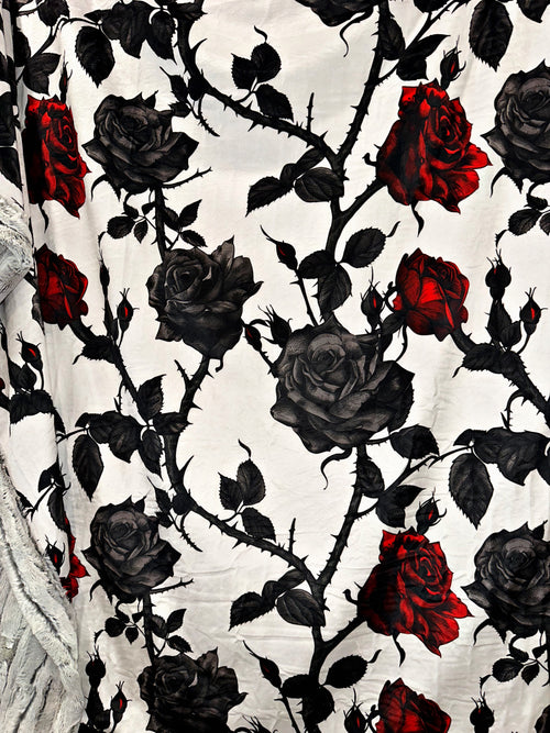 Black Red Roses XL Adult Size