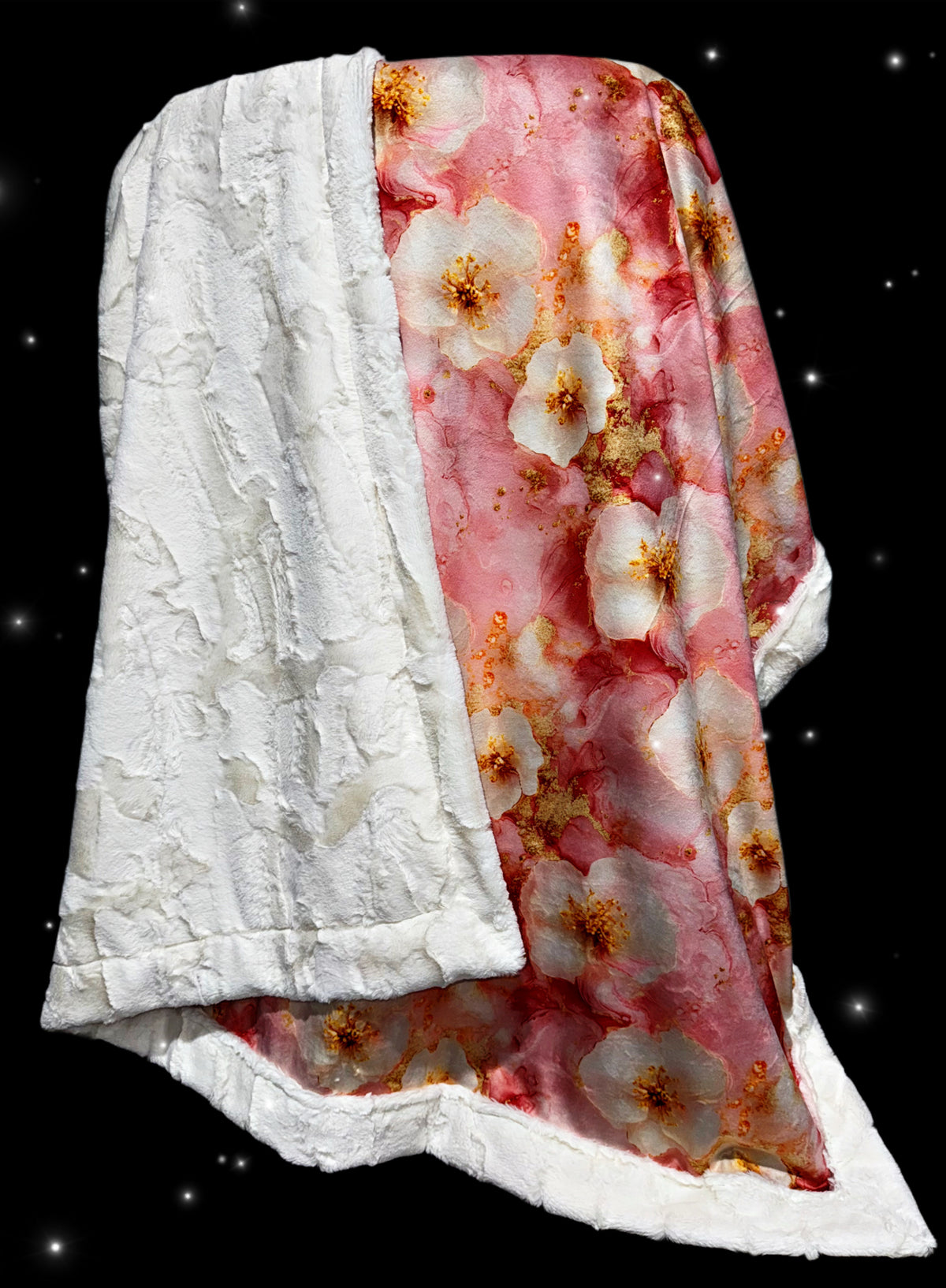 Pretty Pink + Crème Marble Florals XL Adult Size