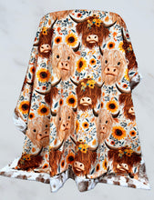 Load image into Gallery viewer, Floral Highland Cows XL Adult Size