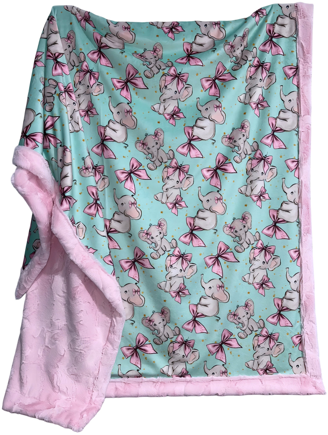 Pink Bow Elephants XL Adult Size