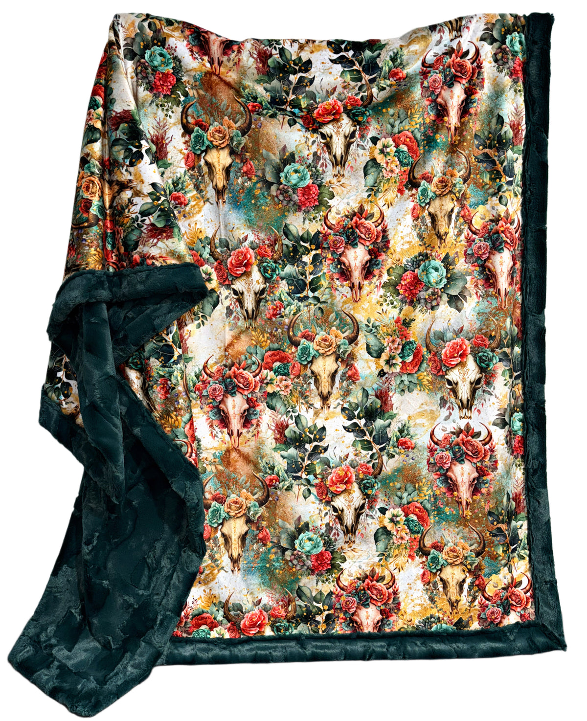 Floral Boho Skulls XL Adult Size