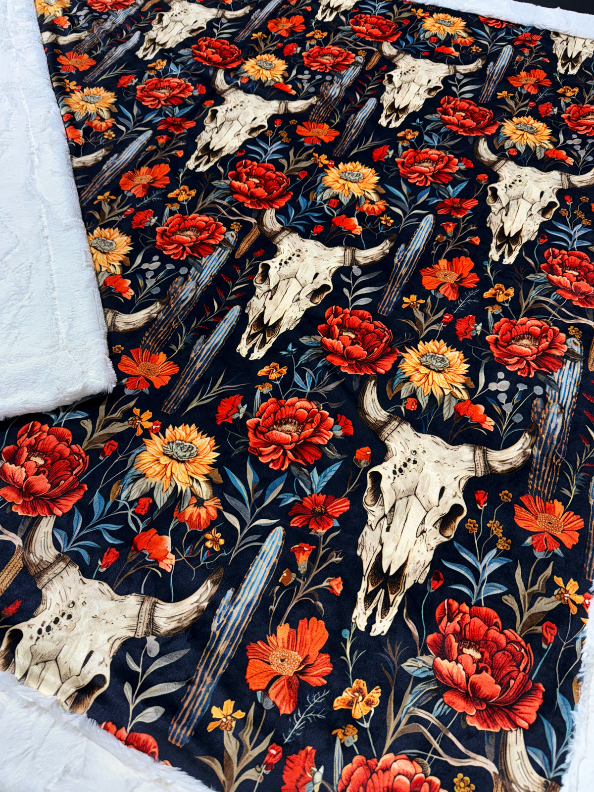 Autumn Skulls Throw Size