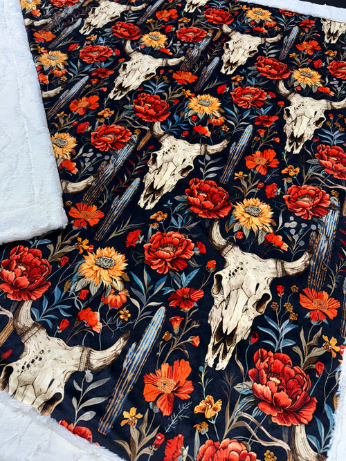 Autumn Skulls Throw Size