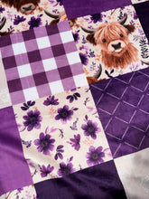 Load image into Gallery viewer, Faux Quilt Highland Cow XL Adult Size