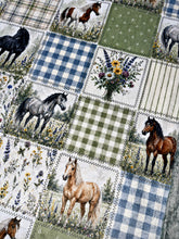 Load image into Gallery viewer, Extra Luxe Alaskan Bunny Ivy + Country Horses Faux Quilt XL Adult Size