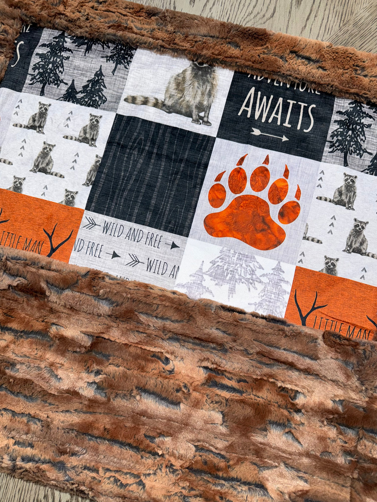 Little Man Rustic Raccoon Baby Size