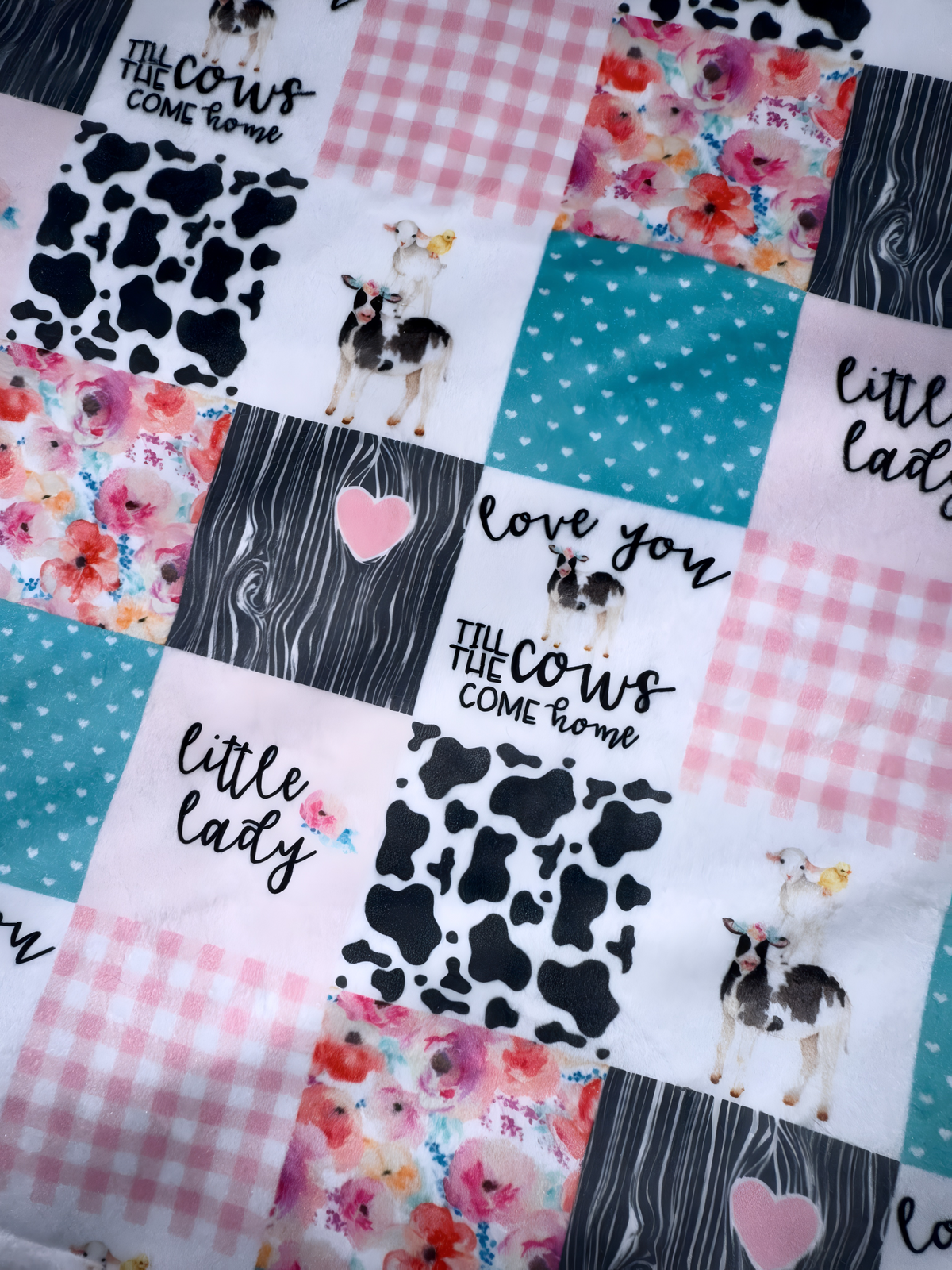 Farm Girl Lovey Size + Burp Cloth