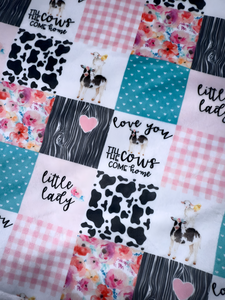 Farm Girl Lovey Size + Burp Cloth