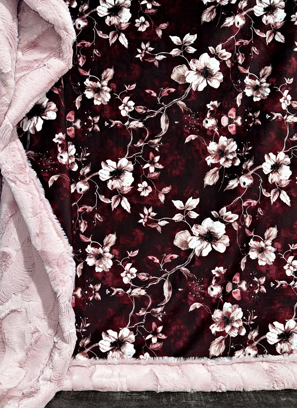 Wine + Blush Florals XL Adult Size