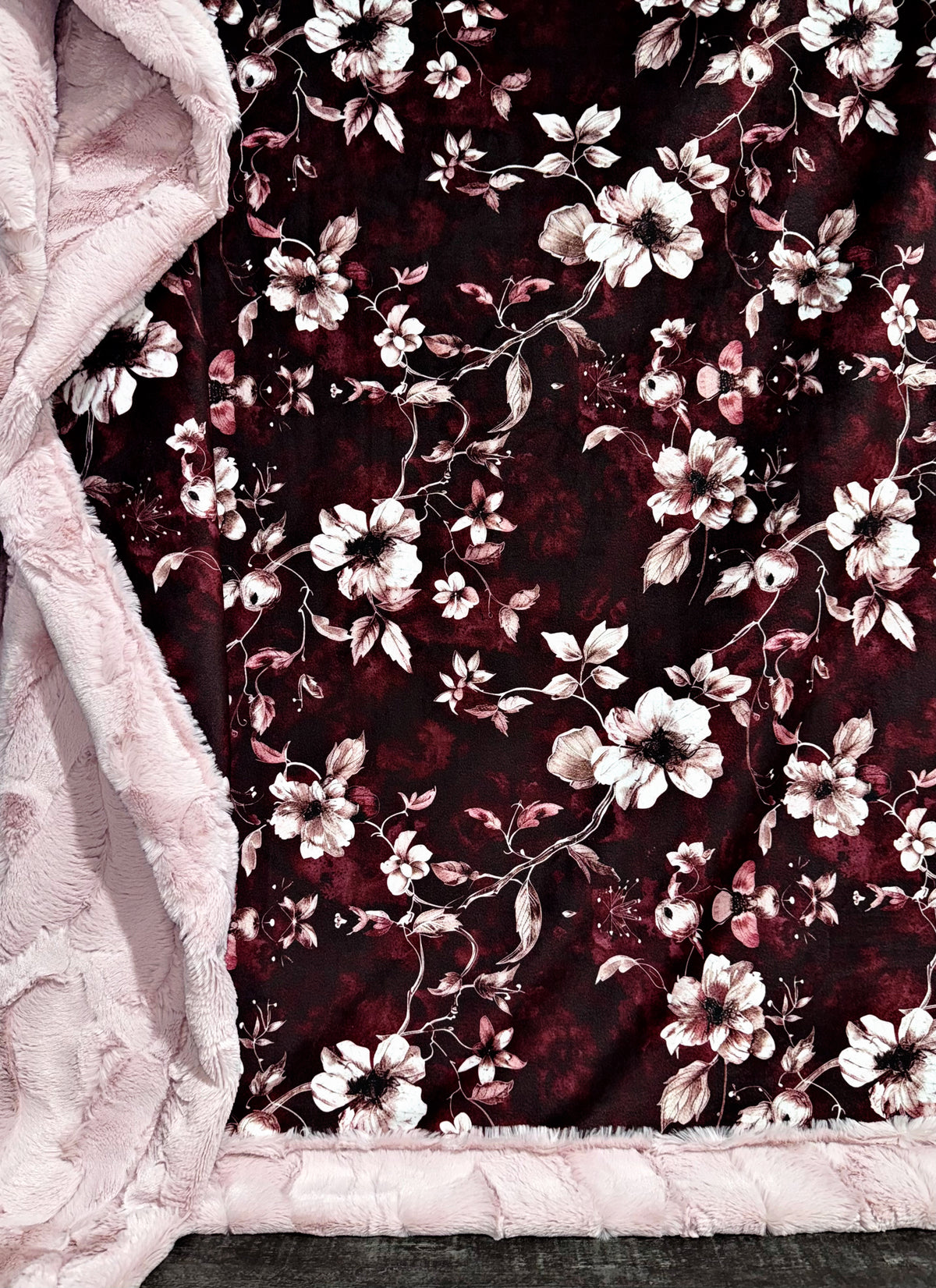 Wine + Blush Florals XL Adult Size