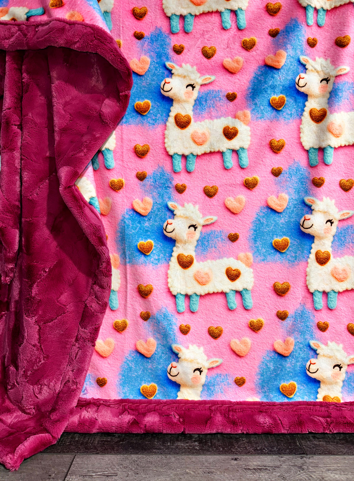 Cotton Candy Llamas XL Adult Size
