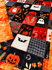 Halloween Faux Quilt XL Adult Size