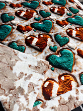 Load image into Gallery viewer, Cow Hide Hearts XL Adult Size