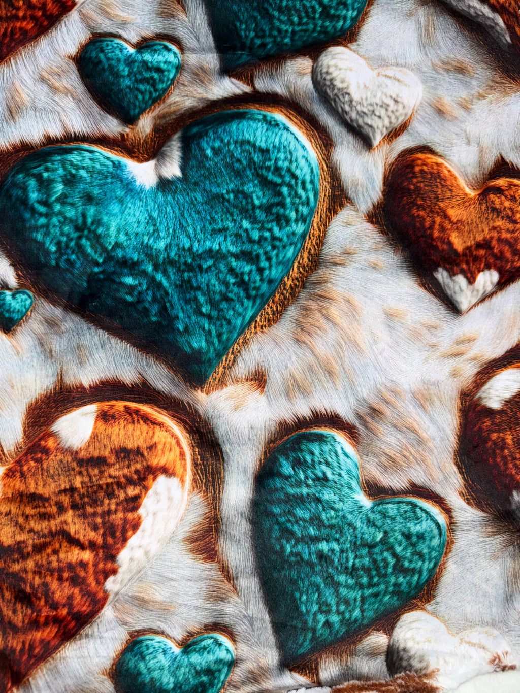 Hide Hearts Lovey Size