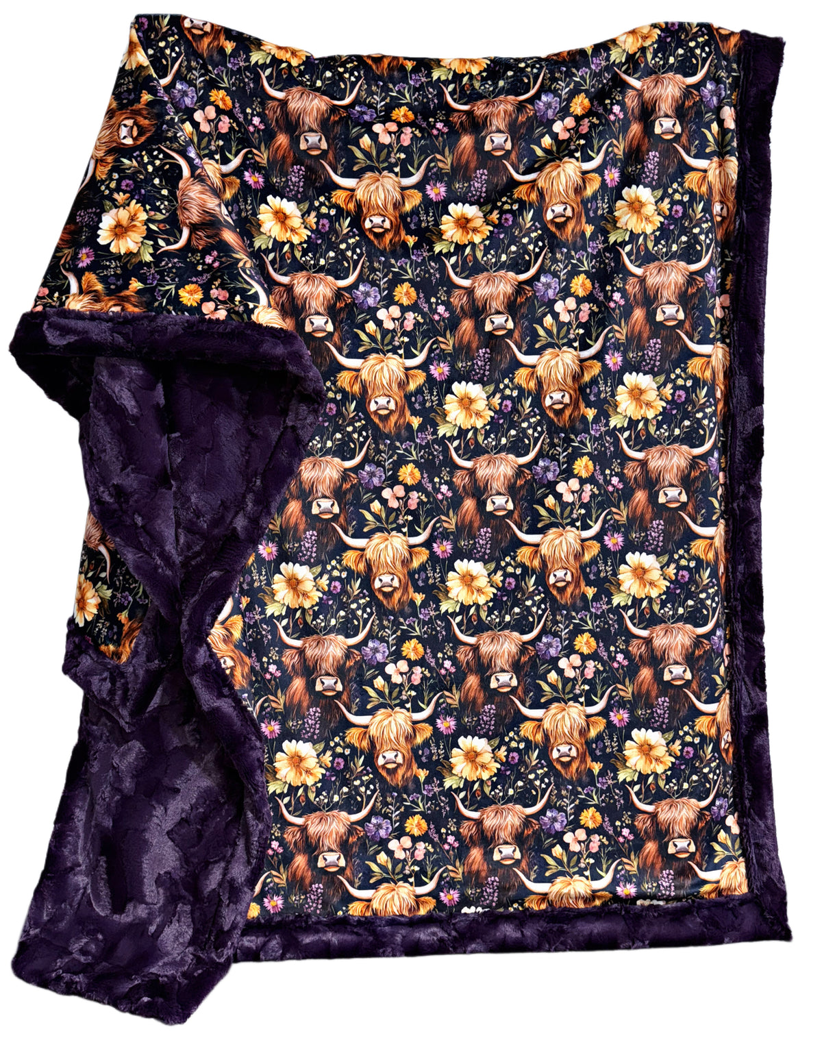 Violet Highland Cows XL Adult Size